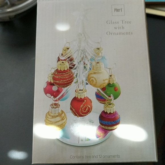 Pier 1 Holiday Nib Mini 6 Glass Christmas Tree Poshmark
